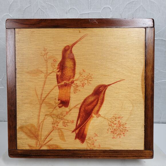 VTG Hummingbird Wood Box 10